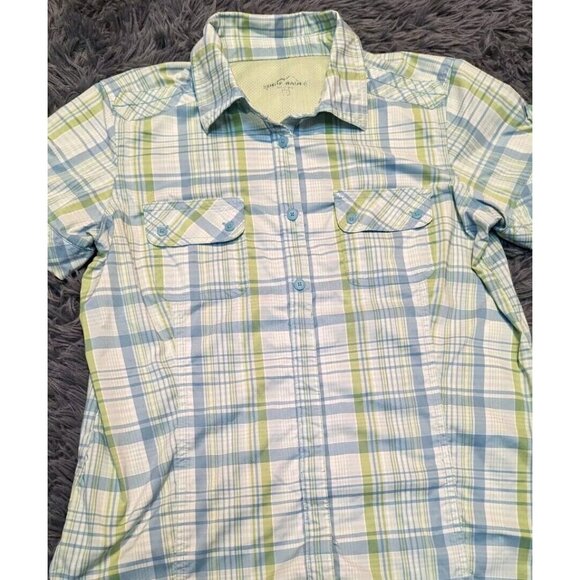 Eddie Bauer Shirt Women's‎ Vented Lightweight Hiking Fishing Medium Button Down - Picture 3 of 8